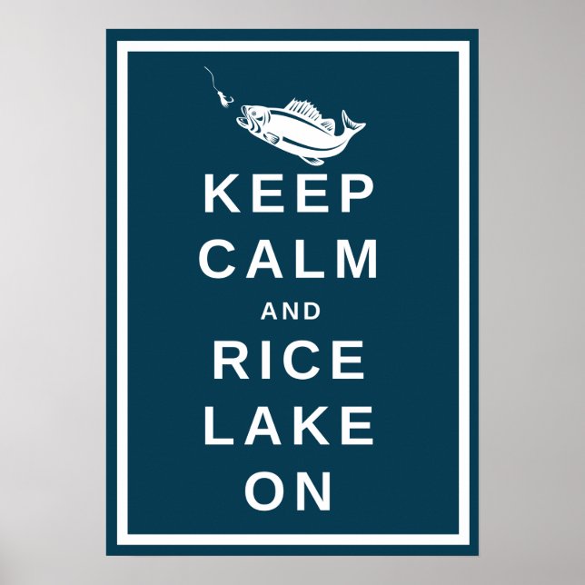 Behalt Calm and Rice Lake, ON poster in RLTA green (Vorne)