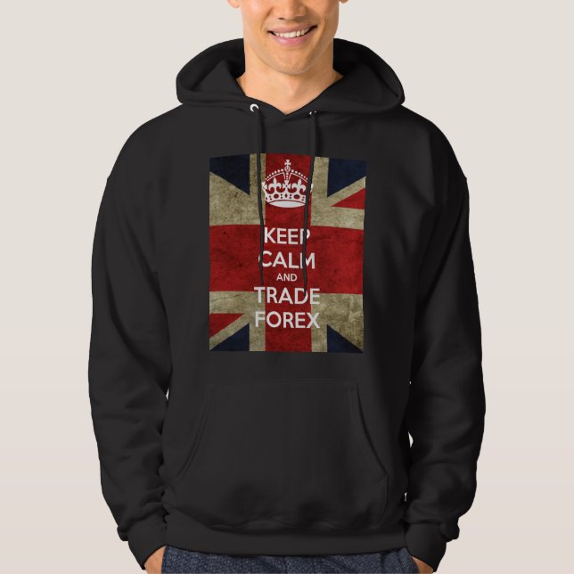 Behalt Calm and Trade Forex dunkle Hoodie (Vorderseite)