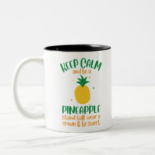 Behalt Calm & Be a Ananas Summer Zweifarbige Tasse