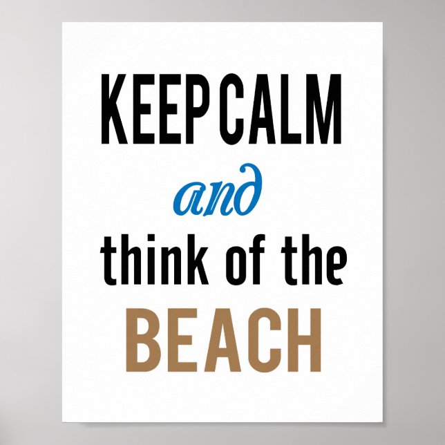 Behalt Calm Beach Poster (Vorne)