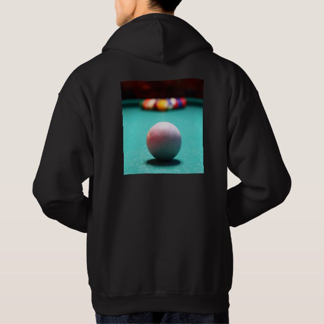 Behalt Calm Billiard Pool Game Team Player Hoodie (Rückseite)