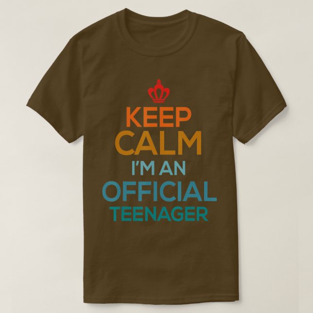 Behalt Calm Birthday Offizielle nager 13. Funny Gi T-Shirt (Design vorne)