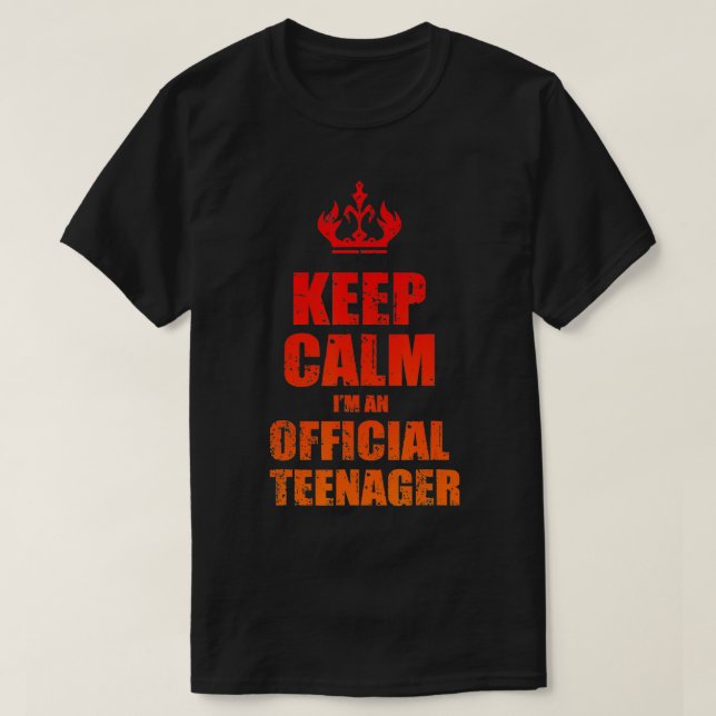 Behalt Calm Birthday Offizielle nager 13. Funny Gi T-Shirt (Design vorne)