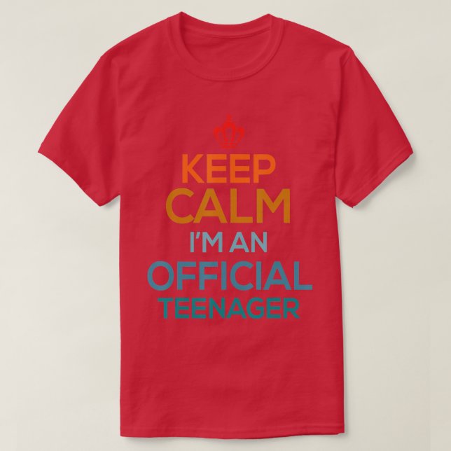 Behalt Calm Birthday Offizielle nager 13. Funny Gi T-Shirt (Design vorne)