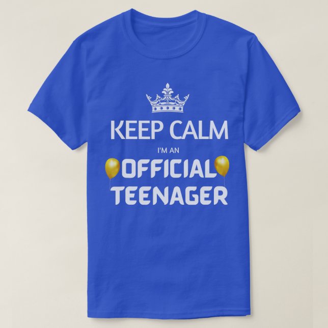 Behalt Calm Birthday Offizielle nager 13. Funny Gi T-Shirt (Design vorne)