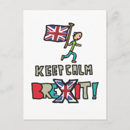 Behalt Calm Brexit Postkarte