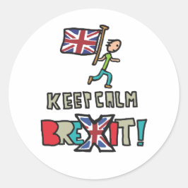 Behalt Calm Brexit Runder Aufkleber