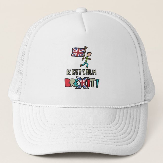Behalt Calm Brexit Truckerkappe (Vorderseite)
