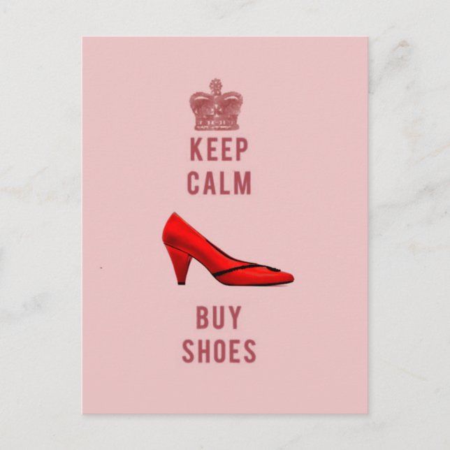 Behalt Calm & Buy Shoes Postkarte (Vorderseite)