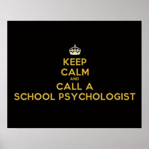 Behalt Calm Call School Psychologe Poster