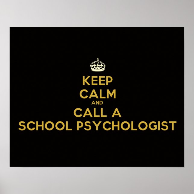 Behalt Calm Call School Psychologe Poster (Vorne)