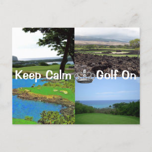 Behalt Calm Carry auf Golf Hawaii Postkarte