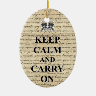 Behalt Calm & Carry on Keramik Ornament