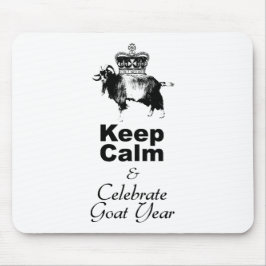 Behalt Calm Celebrate Goat Year White Mouse Pad Mousepad