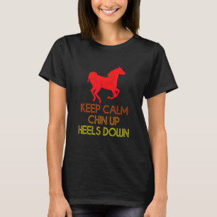 Behalt Calm Chin Auf Heelsen Abends Sonnenanbetung T-Shirt