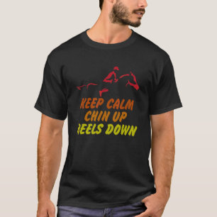 Behalt Calm Chin Auf Heelsen Abends Sonnenanbetung T-Shirt
