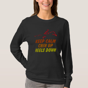 Behalt Calm Chin Auf Heelsen Abends Sonnenanbetung T-Shirt