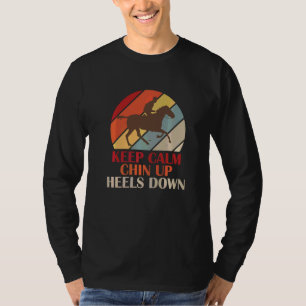 Behalt Calm Chin Auf Heelsen Abends Sonnenanbetung T-Shirt