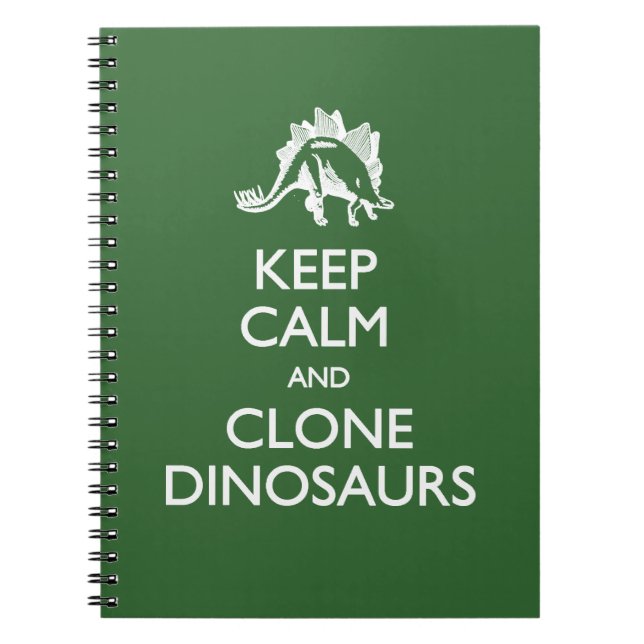 Behalt Calm Clone Dinosaurier Notizblock (Vorderseite)