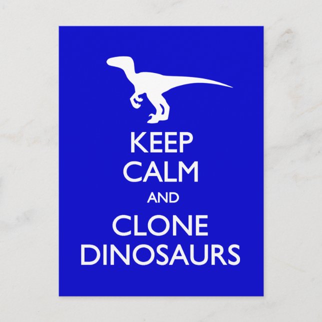 Behalt Calm Clone Dinosaurier Postkarte (Vorderseite)