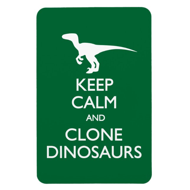 Behalt Calm Clone Dinosaurier Postkarte Magnet (Vertikal)