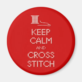Behalt Calm Cross Stitch Magnet
