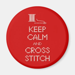 Behalt Calm Cross Stitch Magnet