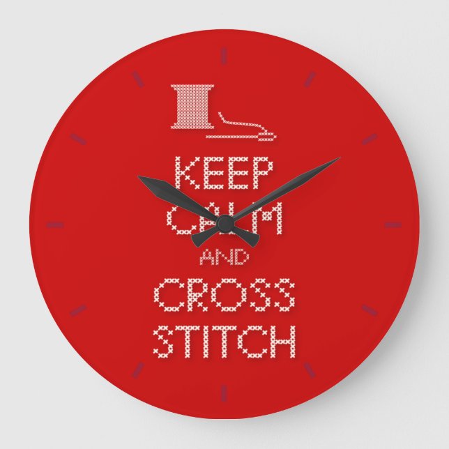 Behalt Calm Cross Stitch Uhr (Vorderseite)
