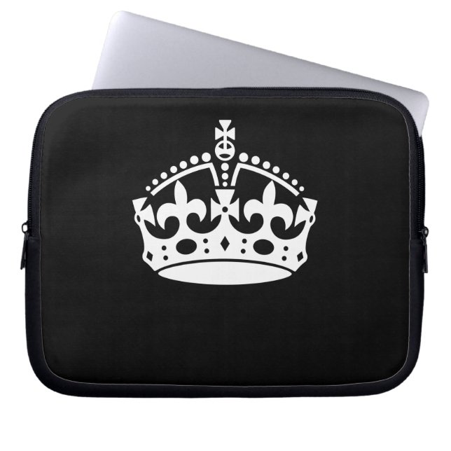 BEHALT CALM CROWN auf Black Customize This! Laptopschutzhülle (Vorderseite)