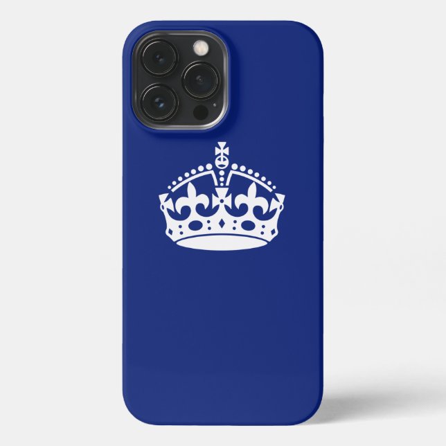 Behalt Calm Crown auf Navy Blue iPhone Hülle (Rückseite)