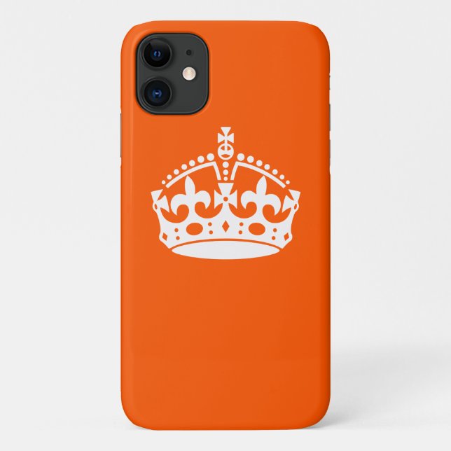 BEHALT CALM CROWN auf Orange Customizing Dies! Case-Mate iPhone Hülle (Rückseite)