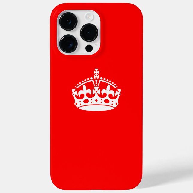 BEHALT CALM CROWN auf Red Customize This! Case-Mate iPhone Hülle (Rückseite)