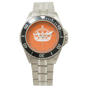 BEHALT CALM CROWN Icon on Orange Customizing Armbanduhr