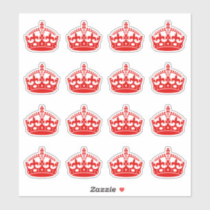 Behalt Calm Crown Red Aufkleber
