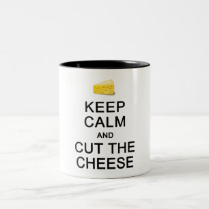 Behalt Calm & Cut Die Käse-Tasse - wählen Sie Stil Zweifarbige Tasse
