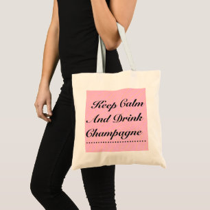 Behalt Calm Drink Champagne Pink Schwarze Tasche