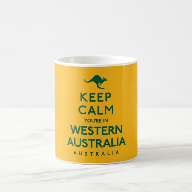 Behalt Calm Du bist im Western Australien Australi Kaffeetasse (Mittel)