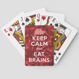 Behalt Calm Eat Brains Spielkarten