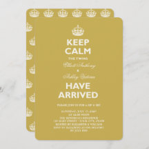 Behalt Calm Funny Twins Baby Sip & See Party Einla