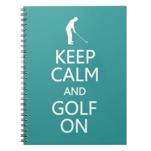 Behalt Calm & Golf On Custom Color Notebook Notizblock