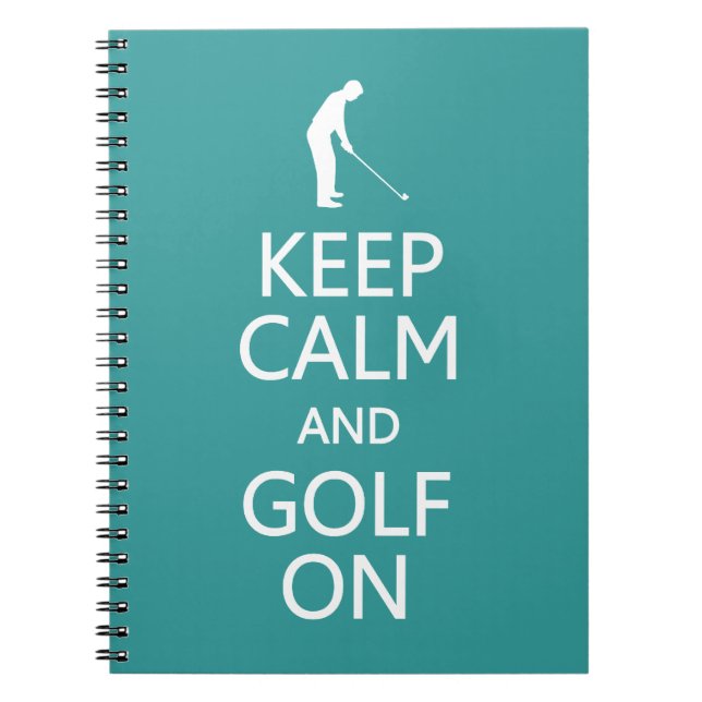 Behalt Calm & Golf On Custom Color Notebook Notizblock (Vorderseite)