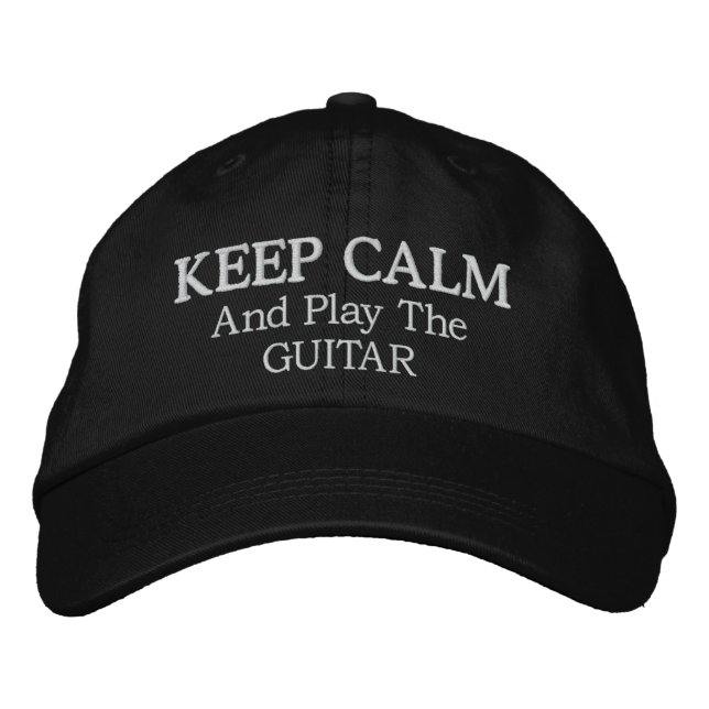 Behalt Calm Guitar Music bestickt Hat Bestickte Kappe (Vorderseite)