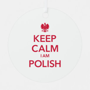 BEHALT CALM I AM POLISH ORNAMENT AUS METALL