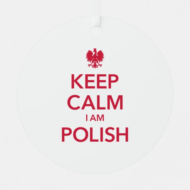 BEHALT CALM I AM POLISH ORNAMENT AUS METALL (Vorderseite)