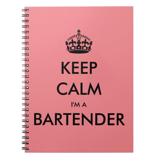 BEHALT CALM I BIN BARKEEPER NOTIZBLOCK (Vorderseite)