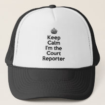 Behalt Calm I bin der Court Reporter