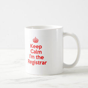 Behalt Calm I bin der Registrar in Red Tasse