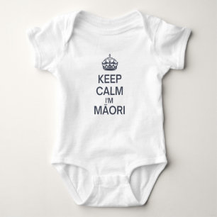 Behalt Calm I bin Maori Baby Strampler
