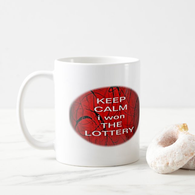 BEHALT CALM i gewann DIE LOTTERY Kaffeetasse (Mit Donut)