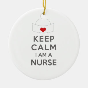 Behalt Calm Ich bin Krankenschwester Keramik Ornament